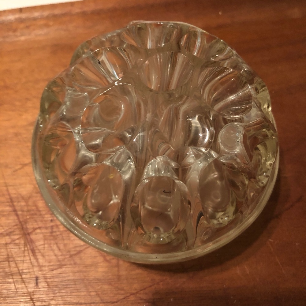 Retro glass frog from England , for displaying flowers or the avid collector